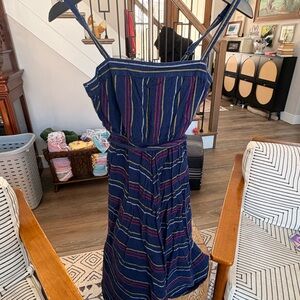 Cooperative Blue and Red Striped Garment
